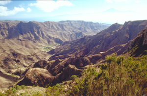 Foto vom von San Sebastian ausgehende Barranco de la Villa