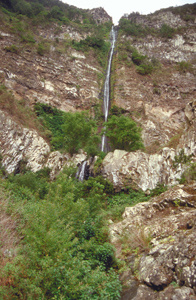 Foto vom Wasserfall am Endes des Barranco del Cedro