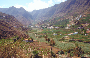 Foto vom Südwestende des Barranco de la Liria bei Hermigua auf La Gomera